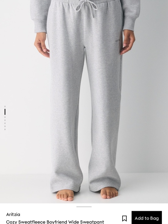 Aritzia Pants - Aritzia Light Gray Cozy Wide-Leg Sweatpants